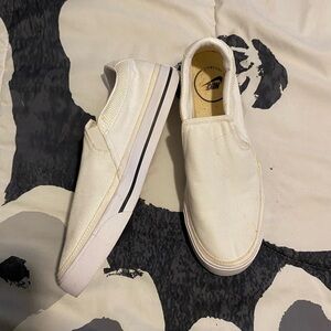 Nike Off-White Canvas Slip-Ons